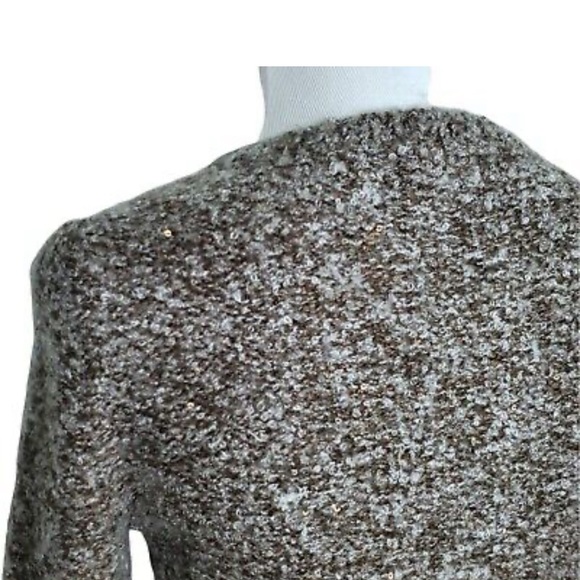 Banana Republic Cardigan M Fine Merino Wool Hook Closure Sequins - Picture 4 of 10